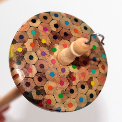 Coloured Pencil Drop Spindle - 34g